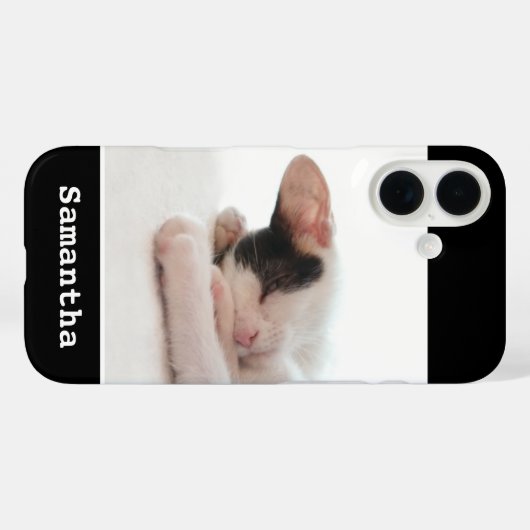 LOVE Custom Photo Modern Elegant Black and White Case-Mate iPhone Case (Achterkant (horizontaal))