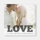 Love Custom Photo Wedding Favor Magneet (Voorkant)