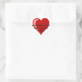 Love - Custom Red Heart Voeg Jouw tekst toe Ronde Sticker (Tas)