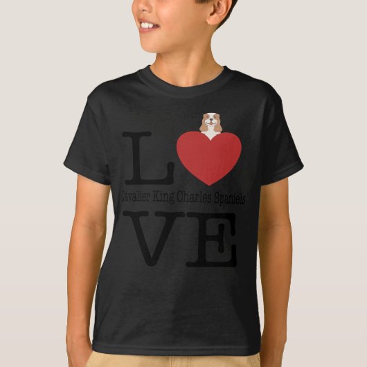 Love Cute Cavalier King Charles Spaniel T-shirt (Voorkant)