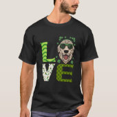 Love Cute Dog Animal Rights St Patrick's Day Famil T-shirt (Voorkant)