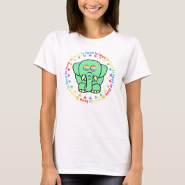 Love Cute Elephant LGBT Pride T-Shirt