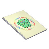 Love Cute Elephant LGBTQ Pride Notitieboek (Rechterzijde)
