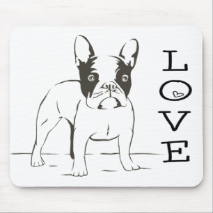 Love Cute French Bulldog Puppy Dog Mousepad Muismat