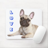 Love Cute French Bulldog Puppy Dog Mousepad Muismat (Met muis)