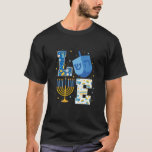 LOVE Cute Hanukkah Decorations Dreidel Menorah Cha T-shirt<br><div class="desc">LOVE Cute Hanukkah Decorations Dreidel Menorah Chanukah</div>