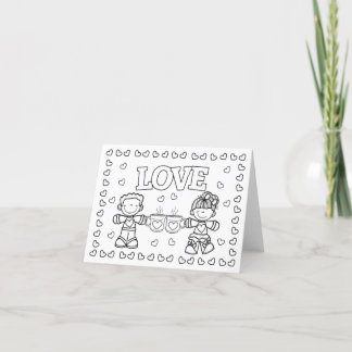 LOVE Cute Kidz Valentijnsdag Colour Card Aankondiging
