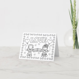 LOVE Cute Kidz Valentijnsdag Colour Card Aankondiging