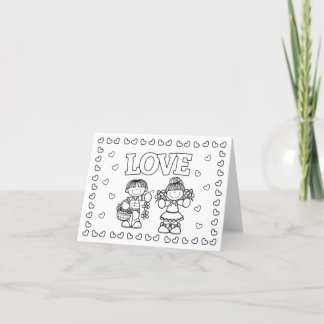 LOVE Cute Kidz Valentijnsdag Colour Card Aankondiging