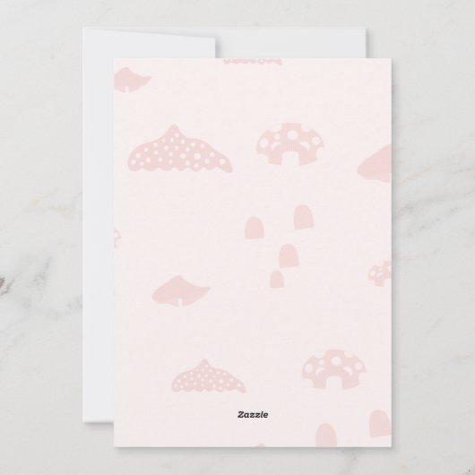 Love Cute Mushroom Classroom Girl Valentijnsdag Feestdagenkaart (Achterkant)