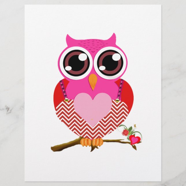 Love Cute Owls & Hearts Gifts (Voorkant)