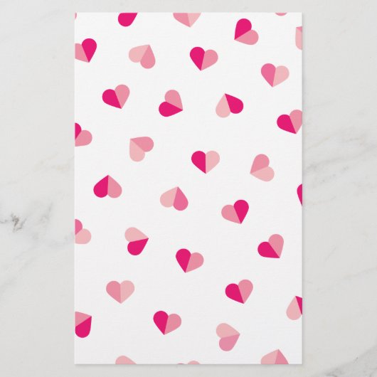 Love Cute Pink Heart Pattern Flyer (Voorkant)