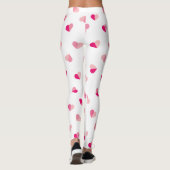 Love Cute Pink Heart Pattern Leggings (Achterkant)