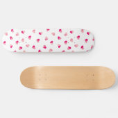 Love Cute Pink Heart Pattern Persoonlijk Skateboard (Horizontaal)