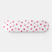 Love Cute Pink Heart Pattern Persoonlijk Skateboard (Horizontaal)
