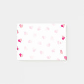 Love Cute Pink Heart Pattern Post-it® Notes (Voorkant)