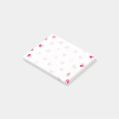 Love Cute Pink Heart Pattern Post-it® Notes (Schuin)