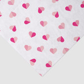 Love Cute Pink Heart Pattern Tissuepapier (Detail)