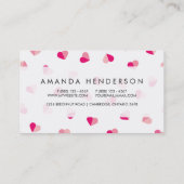 Love Cute Pink Heart Pattern Visitekaartje (Achterkant)