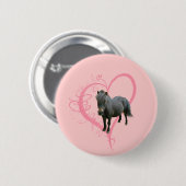 Love Cute Pony Ronde Button 5,7 Cm (Voorkant /achterkant)