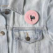 Love Cute Pony Ronde Button 5,7 Cm (In situ)