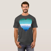 Love Cute the Gay Mannen Pride Flag Heart Pride LG T-shirt (Voorkant volledig)