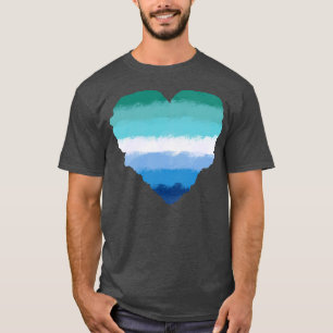 Love Cute the Gay Mannen Pride Flag Heart Pride LG T-shirt