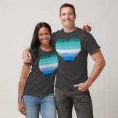 Love Cute the Gay Mannen Pride Flag Heart Pride LG T-shirt (Unisex)