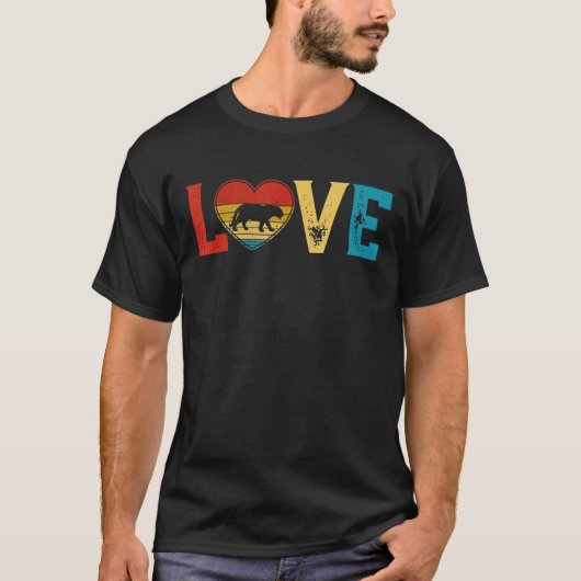 Love Cute Tiger Lover Animals Heart Valentijns Da T-shirt (Voorkant)