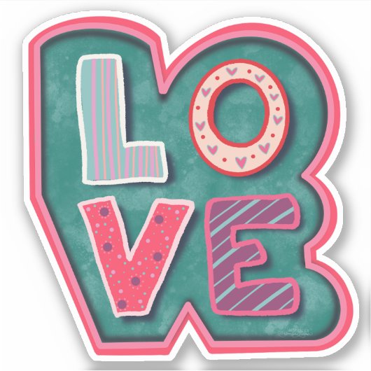 ‘LOVE Cute Valentijn Inspirivity Sticker (Voorkant)