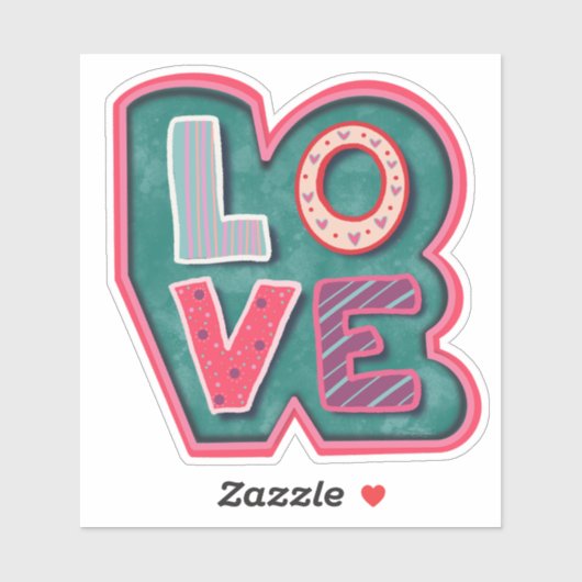 ‘LOVE Cute Valentijn Inspirivity Sticker (Vel)