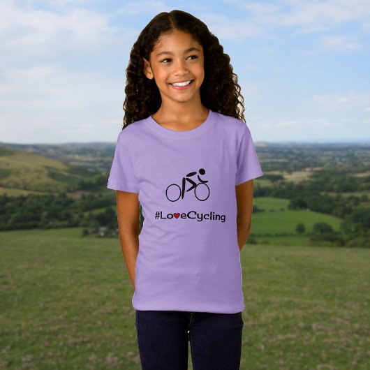 Love Cycling slogan cyclist T-shirt
