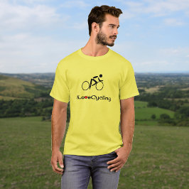 Love Cycling slogan cyclist T-shirt