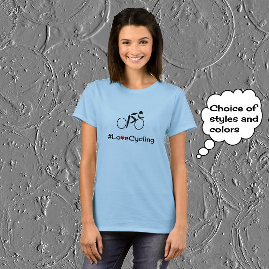 Love Cycling slogan cyclist T-shirt