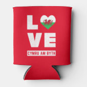 Love Cymru Am Byth Wales Flag Welsh Roots  Blikjeskoeler (Voorkant)