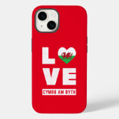 Love Cymru Am Byth Wales Flag Welsh Roots  Case-Mate iPhone Case (Achterkant)