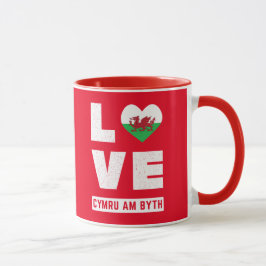 Love Cymru Am Byth Wales Flag Welsh Roots  Mok