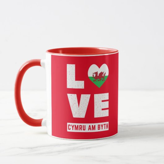 Love Cymru Am Byth Wales Flag Welsh Roots  Mok (Links)