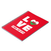 Love Cymru Am Byth Wales Flag Welsh Roots Notitieboek (Linkerzijde)