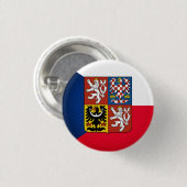 Love Czechia & Czech Flag mode/sport fans Ronde Button 3,2 Cm (Voorkant /achterkant)
