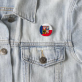 Love Czechia & Czech Flag mode/sport fans Ronde Button 3,2 Cm (In situ)