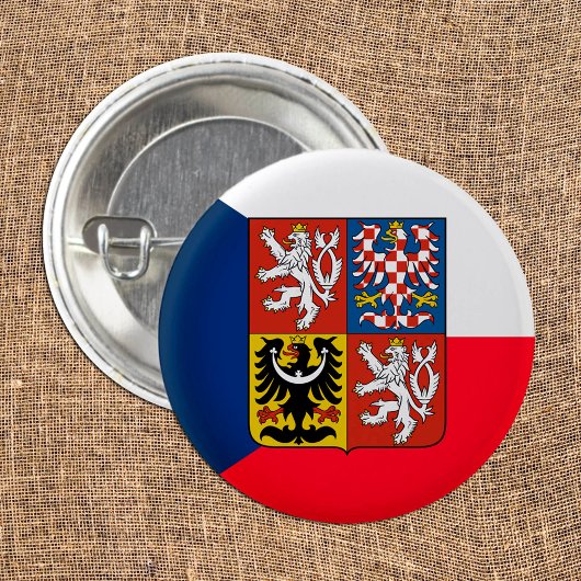Love Czechia & Czech Flag mode/sport fans Ronde Button 3,2 Cm