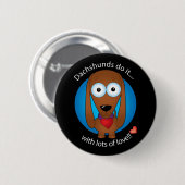 Love Dachshund 1 Ronde Button 5,7 Cm (Voorkant /achterkant)