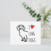 Love Dachshund Feestdagenkaart (Staand voorkant)