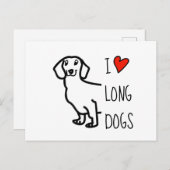 Love Dachshund Feestdagenkaart (Voorkant / Achterkant)