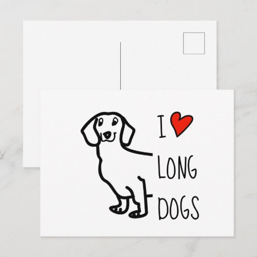 Love Dachshund Feestdagenkaart (Voorkant / Achterkant)