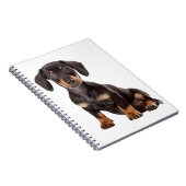 Love Dachshund Puppy Black & Tan Dog Notitieboek (Rechterzijde)