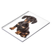 Love Dachshund Puppy Black & Tan Dog Notitieboek (Linkerzijde)