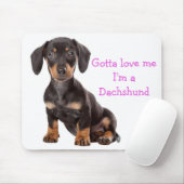Love Dachshund Puppy Dog Computer Mousepad Muismat (Met muis)