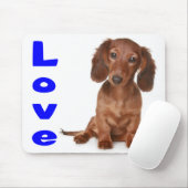 Love Dachshund Puppy Dog Computer Mousepad Muismat (Met muis)